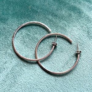 Silver plated hoop earrings